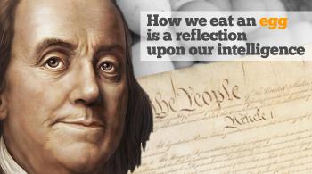 How We Eat An Egg is a Reflection Upon Our Intelligence